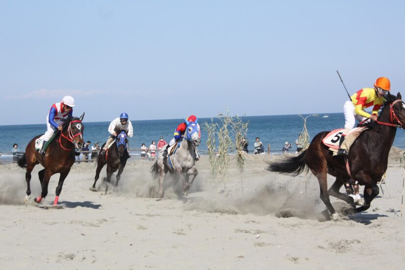 4/22（日）牧之原　さがら草競馬大会　開催！　～日本で唯一砂浜周回レース～