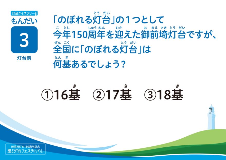 クイズに挑戦！「～灯台クイズ～③」