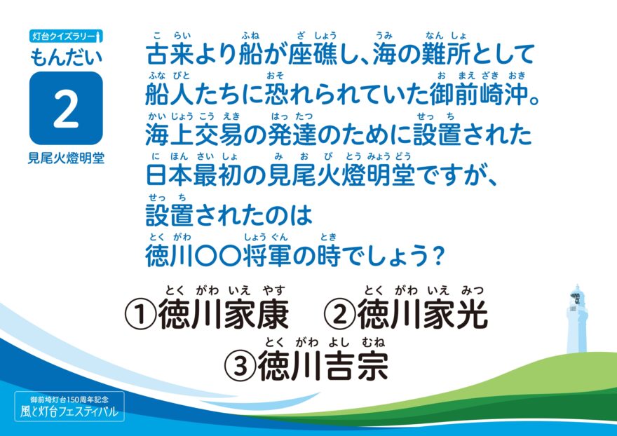 クイズに挑戦！「～灯台クイズ～②」